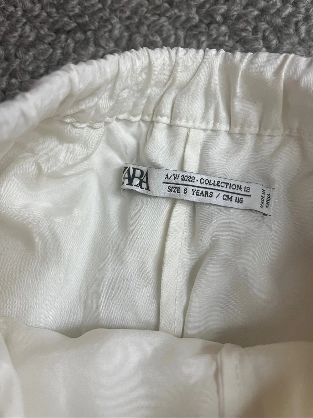 Zara Ivory Tulle Midi Skirt with Elastic Waist
